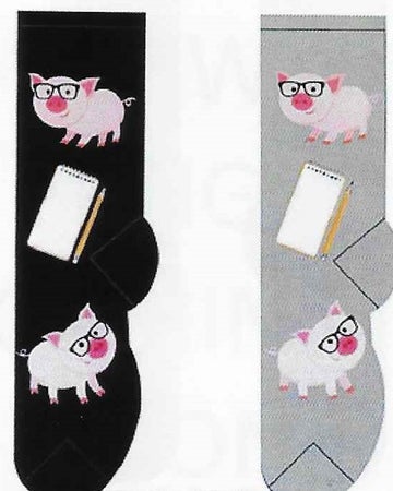 Animal Professor Pig Socks
