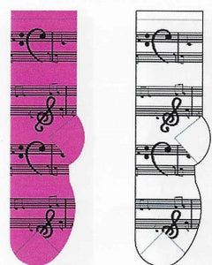 Womens Musical Notes Socks