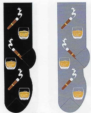 Mens Scotch and Cigars Socks