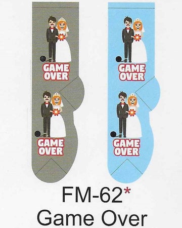 Mens Game over Wedding Socks